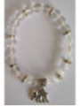 Pulsera Mineral Cuarzo Cristal con Elefante de la Prosperidad