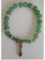 Pulsera Mineral Cuarzo Verde con Puño Figa, Protección y Defensa