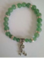 Pulsera Mineral Cuarzo Verde con Rana de la Suerte