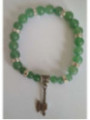 Pulsera Mineral Cuarzo Verde con Hacha Celta