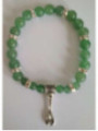 Pulsera Mineral Cuarzo Verde con Llave del Trabajo