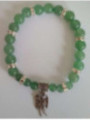 Pulsera Mineral Cuarzo Verde con San Miguel, Defensa y Protección