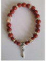 Pulsera Mineral Jaspe Rojo con Llave Abre caminos