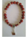 Pulsera Mineral Jaspe Rojo con Hacha Atrae Clientes