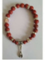 Pulsera Mineral Jaspe Rojo con Llave del Trabajo