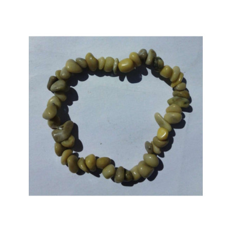 Pulsera Chip Mineral Agata Gris
