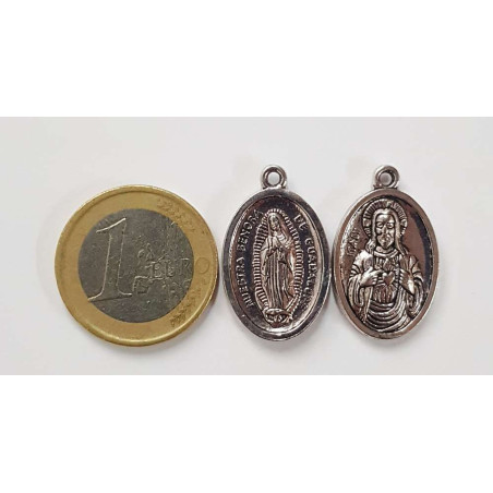Medalla Virgen Guadalupe, Sagrado Corazón