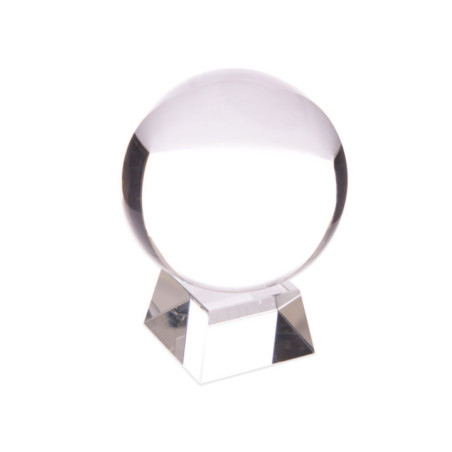 Bola Cristal 100 con Peana de Cristal y Manual Instrucciones