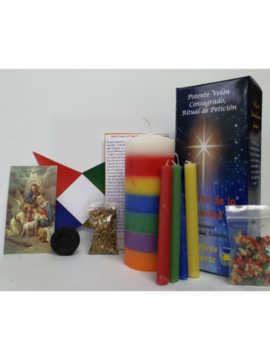 Potente Velón de Petición Espíritu de la Navidad