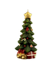 Vela Árbol de Navidad Grande, 23 cm de alto x 10,5 cm ancho