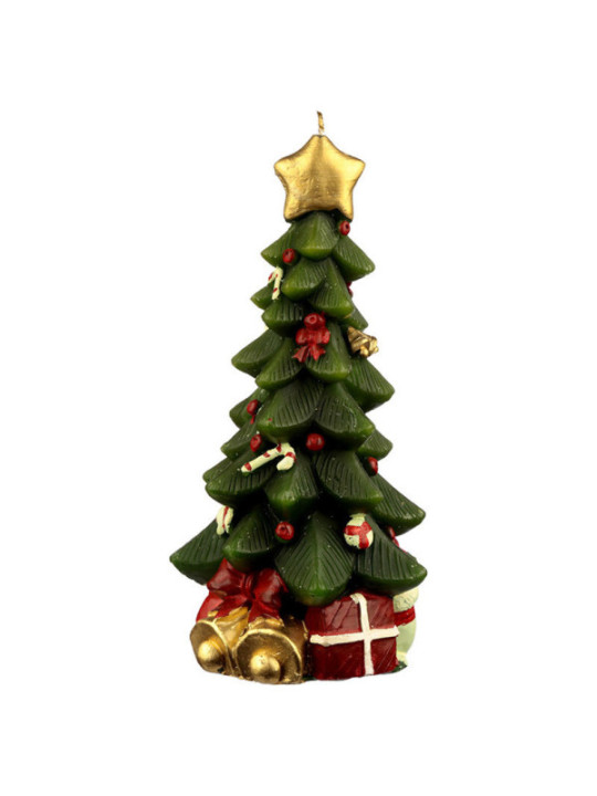 Vela Árbol de Navidad Grande, 23 cm de alto x 10,5 cm ancho