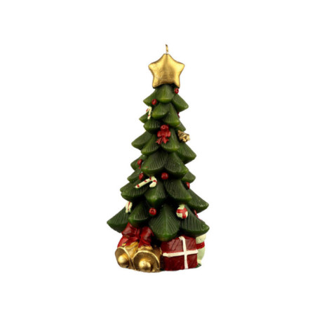 Vela Árbol de Navidad Grande, 23 cm de alto x 10,5 cm ancho