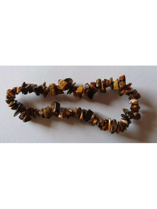 Promoción comprando 10 Unidades Pulsera Chip Mineral Ojo de Tigre