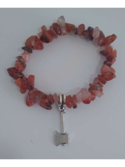 Pulsera Chip Carneola con Hacha Trabajo, Negocios