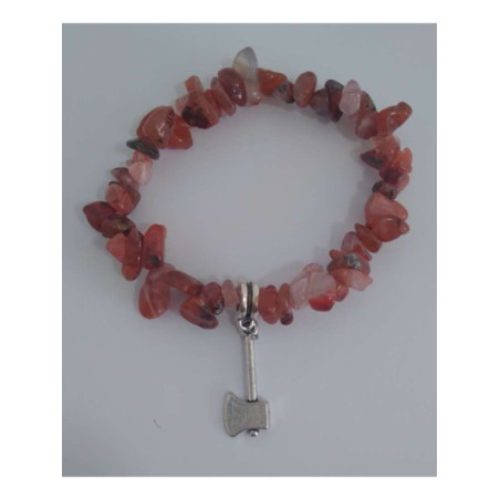 Pulsera Chip Carneola con Hacha Trabajo, Negocios