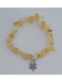 Pulsera Chip Citrino con Trébol de la Suerte
