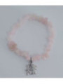 Pulsera Chip Cuarzo rosa Con Parejita, Potenciar el Amor