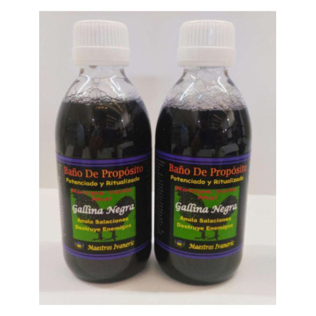 Oferta comprando 3 unidades. Baño de Propósito Gallina Negra, Contra Salaciones 250ml