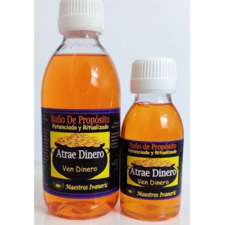 Oferta comprando 3 unidades. Baño de Propósito Atrae Dinero, Ven Dinero Ya 250ml.