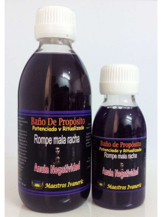 Oferta comprando 3 unidades. Baño de Propósito Rompe Mala Racha, Anula Negatividad 250ml.