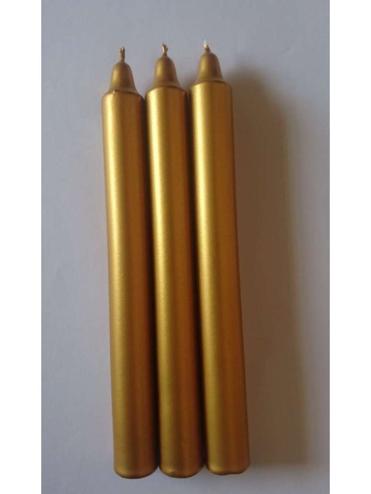 Descuento por Volumen 12 Unidades Vela por Inmersión Dorada Especial Esotérica, 20 cm. Clase B.