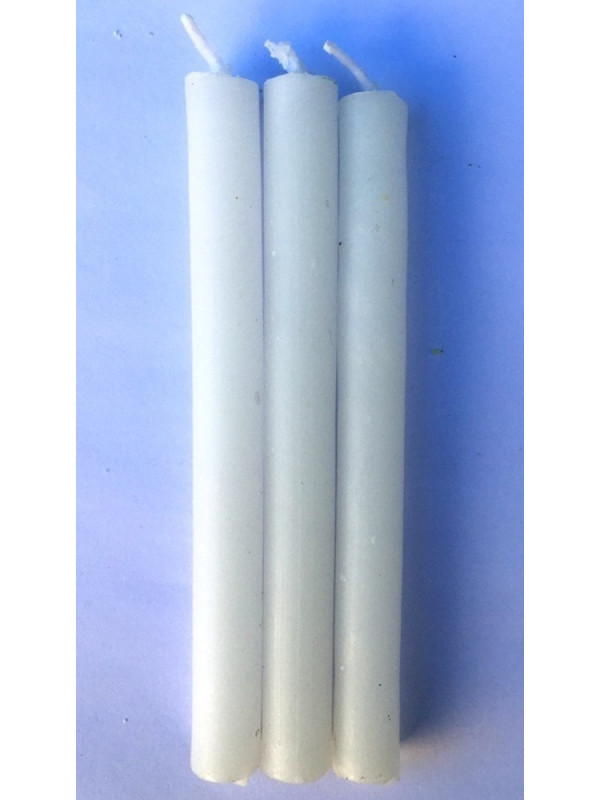Vela Esotérica Especial 11 Cm Blanca, 12 Unidades