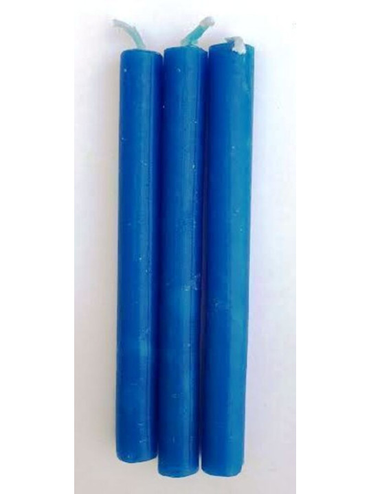 Vela Esotérica Especial 11 Cm Azul Oscuro, 12 Unidades