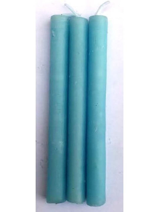 Vela Esotérica Especial 11 Cm Azul Claro, 12 Unidades