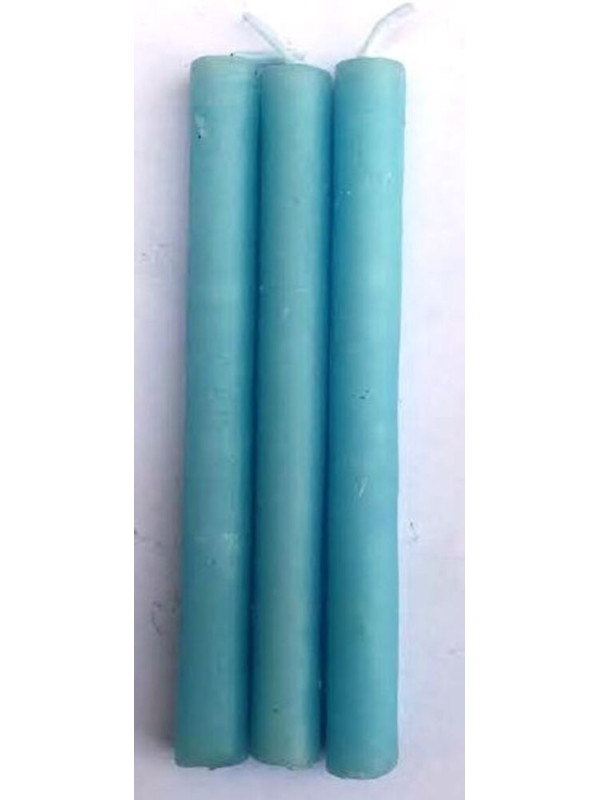 Vela Esotérica Especial 11 Cm Azul Claro, 12 Unidades