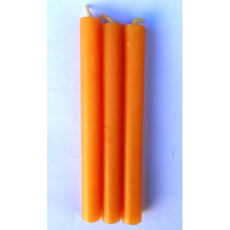 Vela Esotérica Especial 11 Cm Naranja, 12 Unidades