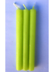 Vela Esotérica Especial 11 Cm Verde Claro, 12 Unidades