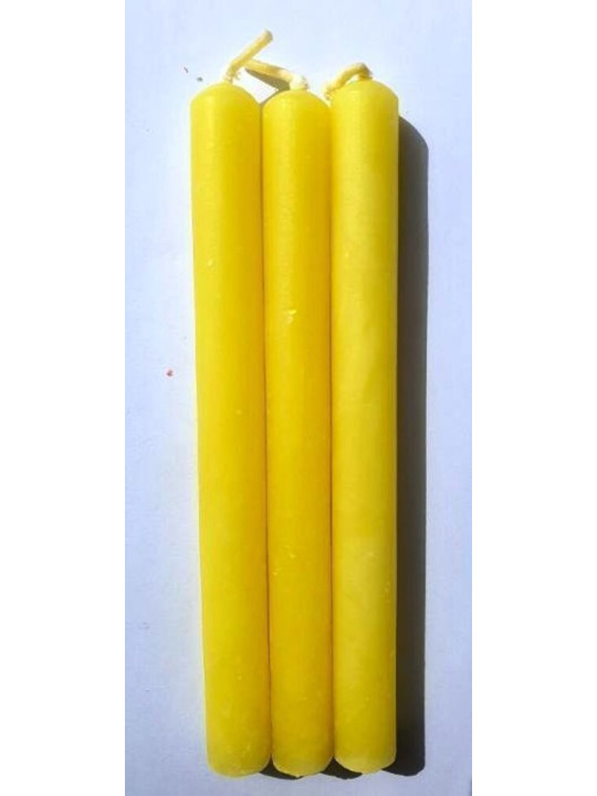 Comprando 30 unidades Vela Artesana Amarilla 15x1,5cm