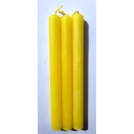 Comprando 30 unidades Vela Artesana Amarilla 15x1,5cm