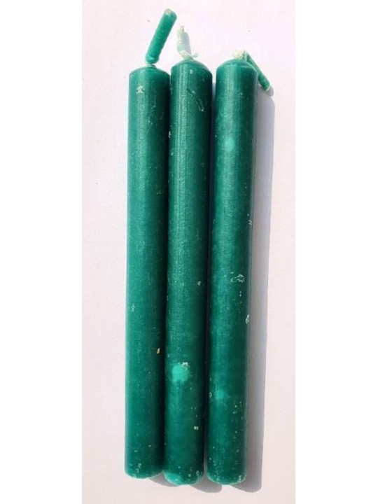 Comprando 30 unidades Vela Artesana Verde 15x1,5cm