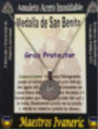Comprando 5 Unidades Talismán Artesano De Acero Inoxidable, San Benito, Gran Protector