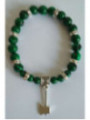 Pulsera Mineral Malaquita con Hacha Atrae Clientes