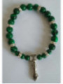 Pulsera Mineral Malaquita con Puño Figa, Protección