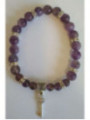 Pulsera Mineral Amatista con Llave Abrecaminos