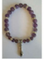 Pulsera Mineral Amatista con Puño Figa, Protección