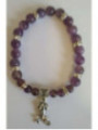 Pulsera Mineral Amatista con Rana de la Suerte