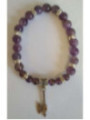 Pulsera Mineral Amatista con Hacha Celta