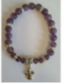 Pulsera Mineral Amatista con Ángel