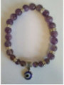 Pulsera Mineral Amatista con Ojo turco