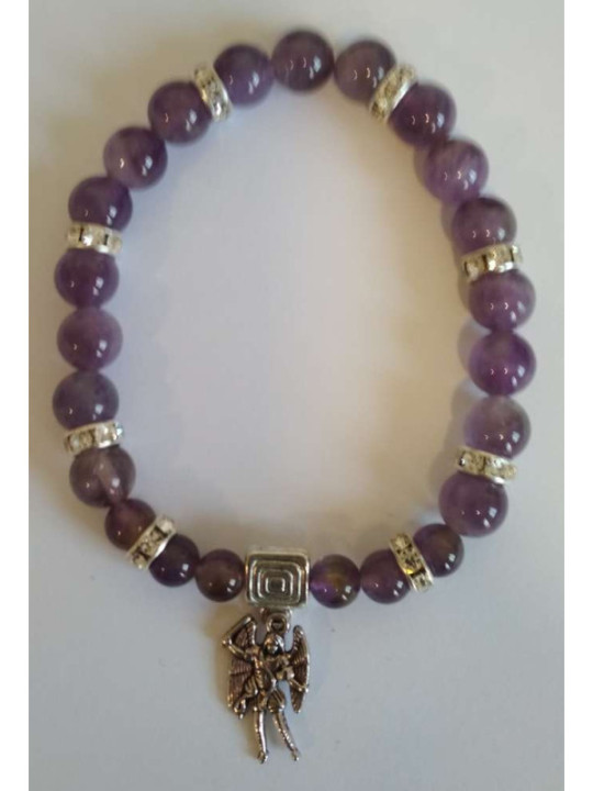 Pulsera Mineral Amatista San Miguel, Defensa y Protección