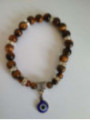 Pulsera Mineral Ojo Tigre con Ojo Turco, contra envidias