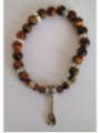 Pulsera Mineral Ojo Tigre con Llave del Trabajo