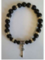 Pulsera Mineral Turmalina Negra con Llave Abrecaminos