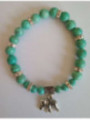 Pulsera Mineral Turquesa con Elefante, Prosperidad.