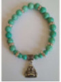 Pulsera Mineral Turquesa con Buda de Los Deseos.