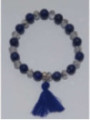 Pulsera Mineral Jaspe Camello con Borla